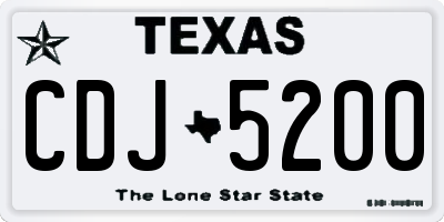 TX license plate CDJ5200