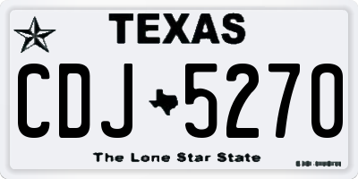 TX license plate CDJ5270