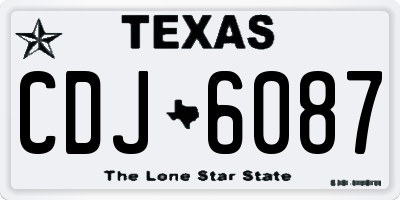 TX license plate CDJ6087