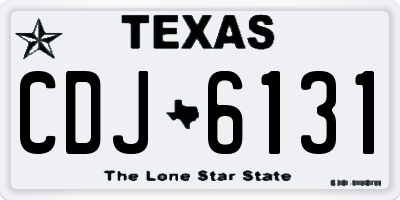 TX license plate CDJ6131