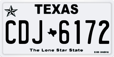 TX license plate CDJ6172