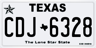 TX license plate CDJ6328