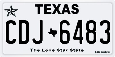 TX license plate CDJ6483