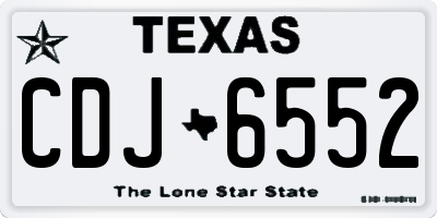 TX license plate CDJ6552
