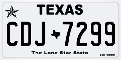 TX license plate CDJ7299