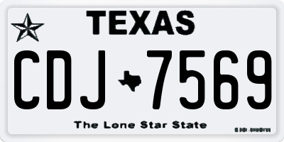 TX license plate CDJ7569