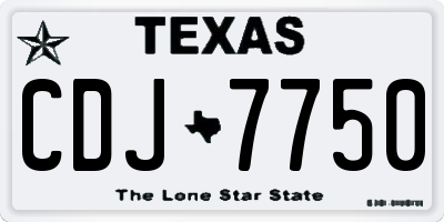 TX license plate CDJ7750