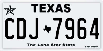 TX license plate CDJ7964