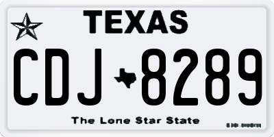 TX license plate CDJ8289