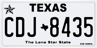 TX license plate CDJ8435