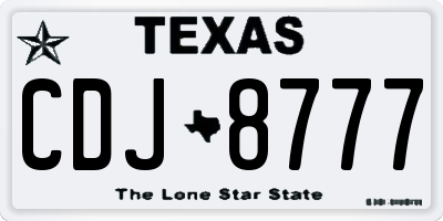 TX license plate CDJ8777