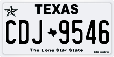 TX license plate CDJ9546