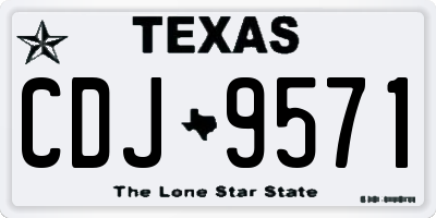 TX license plate CDJ9571