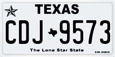 TX license plate CDJ9573