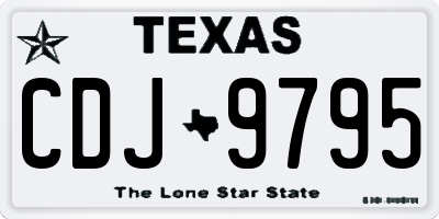 TX license plate CDJ9795