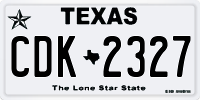 TX license plate CDK2327