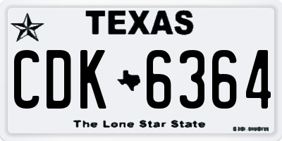 TX license plate CDK6364