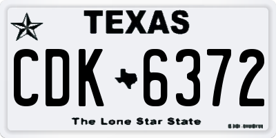 TX license plate CDK6372