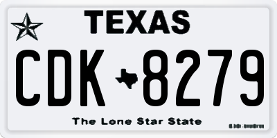 TX license plate CDK8279