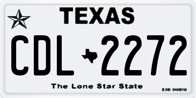 TX license plate CDL2272