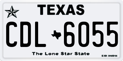TX license plate CDL6055