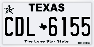 TX license plate CDL6155