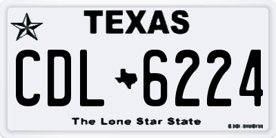 TX license plate CDL6224