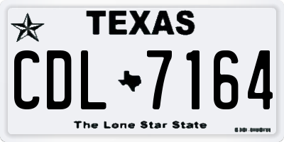 TX license plate CDL7164