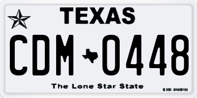 TX license plate CDM0448
