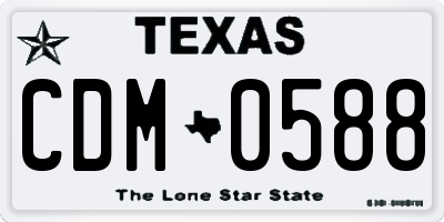 TX license plate CDM0588