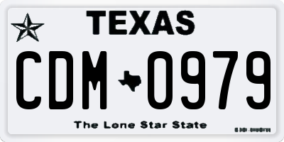 TX license plate CDM0979
