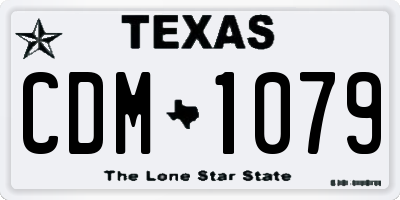 TX license plate CDM1079