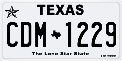 TX license plate CDM1229