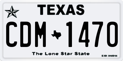 TX license plate CDM1470