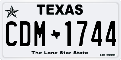 TX license plate CDM1744