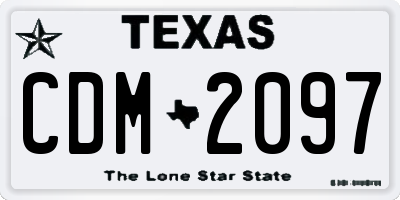 TX license plate CDM2097