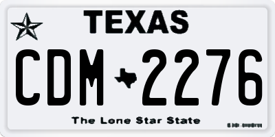 TX license plate CDM2276