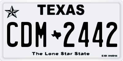 TX license plate CDM2442