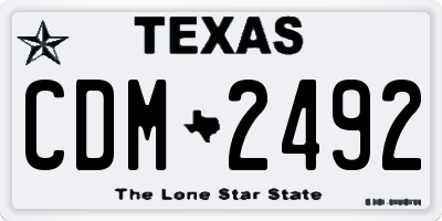 TX license plate CDM2492