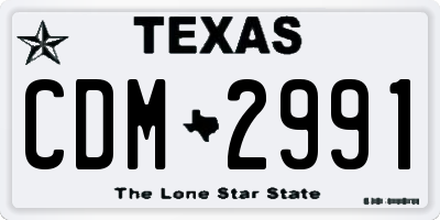 TX license plate CDM2991