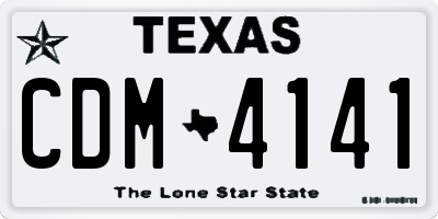 TX license plate CDM4141