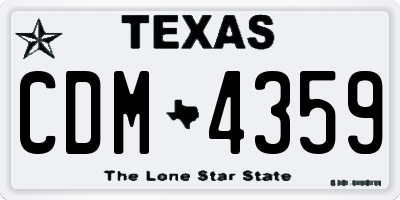 TX license plate CDM4359