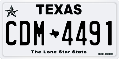 TX license plate CDM4491