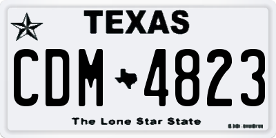 TX license plate CDM4823