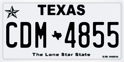 TX license plate CDM4855