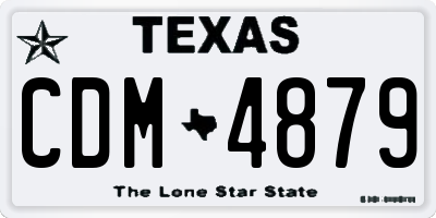 TX license plate CDM4879