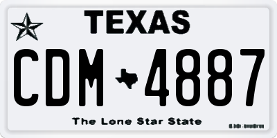 TX license plate CDM4887