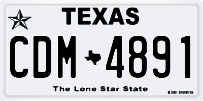 TX license plate CDM4891