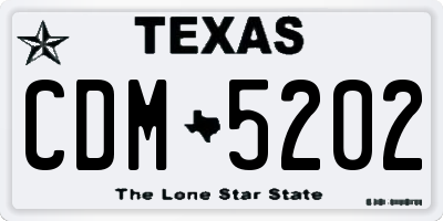 TX license plate CDM5202