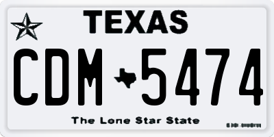 TX license plate CDM5474